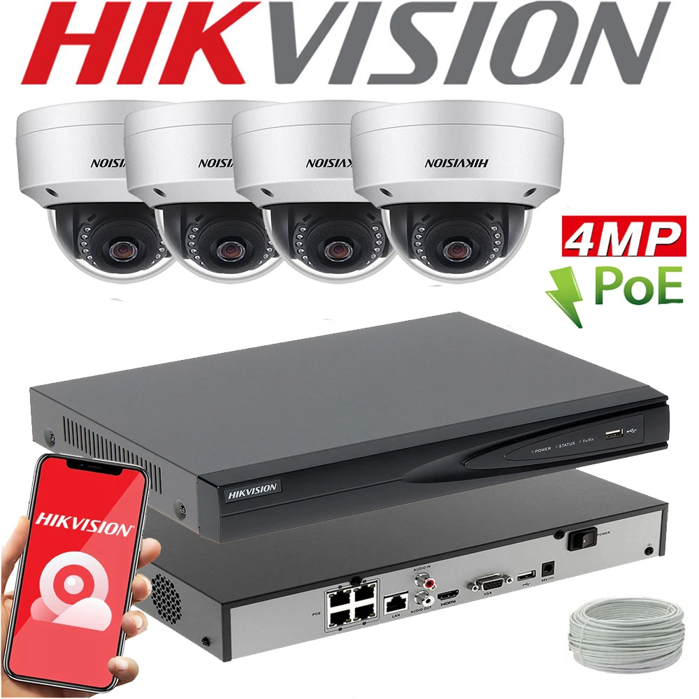 Kit Videovigilancia IP 4CH + 2TB Purple